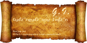 Gyöngyössy Iván névjegykártya